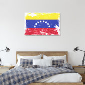 Grunge Venezuela Fahne Leinwanddruck (Insitu (Schlafzimmer))