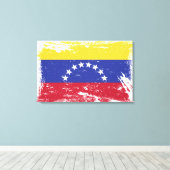 Grunge Venezuela Fahne Leinwanddruck (Insitu (Holzboden))