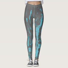Grunge, verblasst, Aqua-Cool-Überdrucktank Leggings