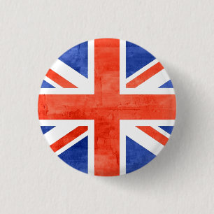 Grunge Vereinigtes Königreich Flagge Button