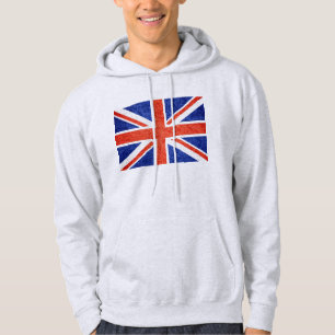 Grunge Vereinigtes Königreich Flagge Hoodie