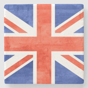 Grunge Vereinigtes Königreich Flagge Steinuntersetzer