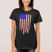 Grunge Vertical American Flag T-Shirt (Vorderseite)