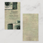 Grunge Vintag Camera Business Card Visitenkarte (Vorne/Hinten)