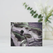 Grunge Vintag Chevy Lieferwagen Postcard Postkarte (Stehend Vorderseite)