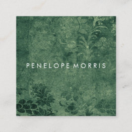 Grunge Vintag Floral Beauty Stylist Quadratische Visitenkarte