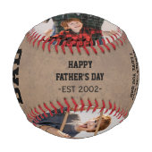 Grunge Vintag Foto Vatertag Baseball (Vorderseite)