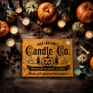 Grunge Vintag Jack Lantern Candle Co Poster