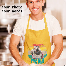 Grunge Vintag Not Mops Foto Hund Vater Lange Schürze