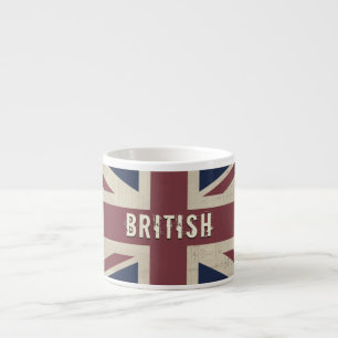 Grunge Vintag Union Jack BRITISH Espresso Cup Espressotasse