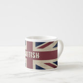Grunge Vintag Union Jack BRITISH Espresso Cup Espressotasse (Vorderseite Rechts)