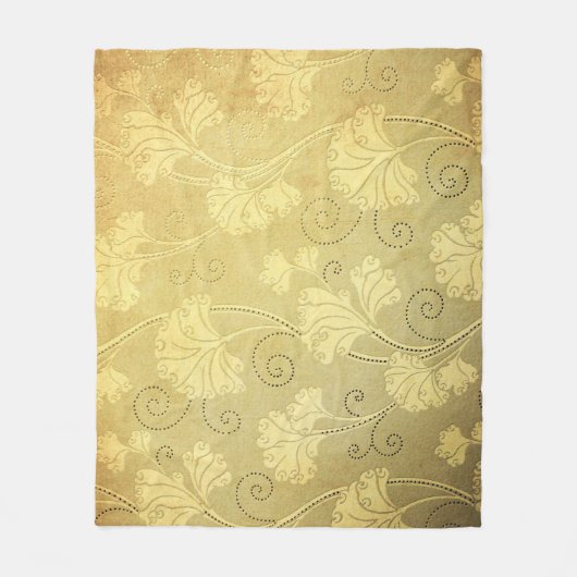 Grunge Vintage Blume Muster. Fleecedecke (Vorderseite)