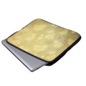 Grunge Vintage Blume Muster. Laptopschutzhülle (Vorne Knopf)