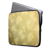 Grunge Vintage Blume Muster. Laptopschutzhülle (Vorderseite Links)