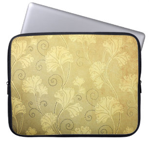 Grunge Vintage Blume Muster. Laptopschutzhülle