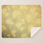 Grunge Vintage Blume Muster. Sherpadecke (Vorderseite (Horizontal))