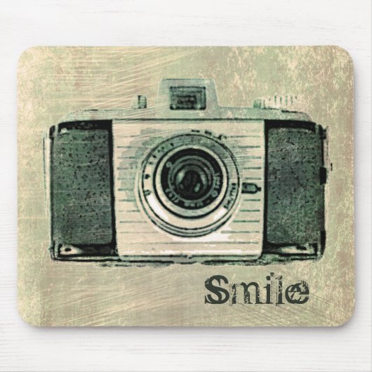 Grunge-Vintage Kamera Mousepad (Vorne)