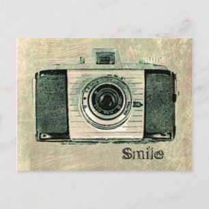 Grunge Vintage Kamera Postkarte