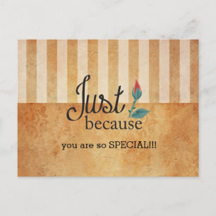 Grunge Vintage Lined Streifen   Einfach so Postkarte