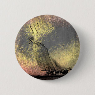 Grunge Vintage Rennjacht Knopf Button