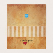 Grunge Vintage Streifen | Ich vermisse dich (Außenseite Aufgefaltet)