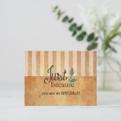 Grunge Vintage Streifen | Nur Postkarte (Stehend Vorderseite)