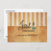 Grunge Vintage Streifen | Nur Postkarte (Vorne/Hinten)