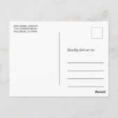 Grunge Vintage Streifen | Nur Postkarte (Rückseite)