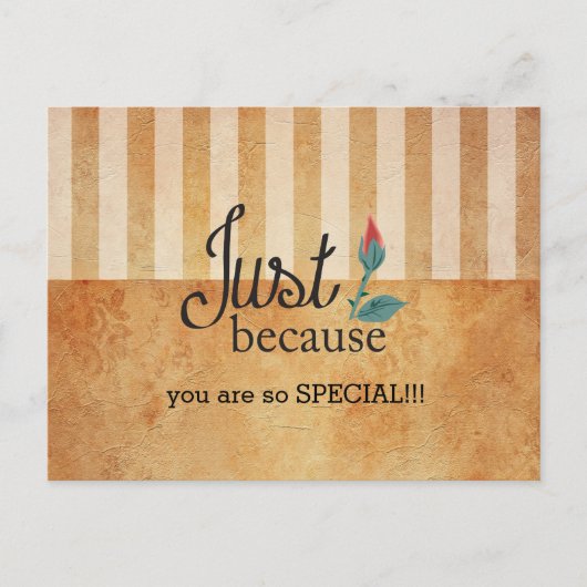 Grunge Vintage Streifen | Nur Postkarte (Vorderseite)