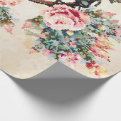 Grunge Vintager boho Hintergrund mit indischem Tra Geschenkpapier (Ecke)