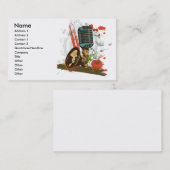 Grunge Vintager Mikrofonvektor Visitenkarte (Vorne/Hinten)