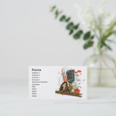 Grunge Vintager Mikrofonvektor Visitenkarte (Stehend Vorderseite)