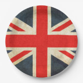 Grunge Vintages Blatt Papier Pappteller (Vorderseite)