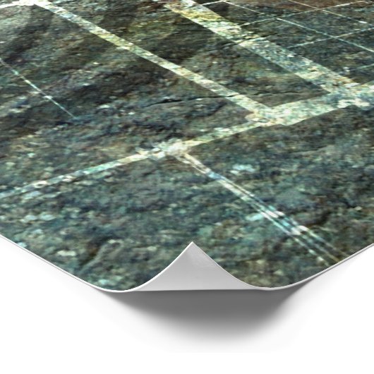 Grunge Volleyball Poster (Ecke)