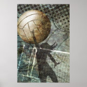 Grunge Volleyball Poster (Vorne)