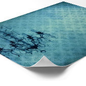 Grunge Wallpaper Chandelier 3 Poster (Ecke)