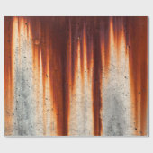 Grunge Wand Hintergrund mit Rostbüscheln Geschenkpapier (Flach)