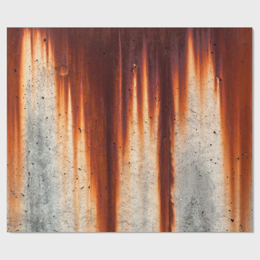 Grunge Wand Hintergrund mit Rostbüscheln Geschenkpapier (Flach)