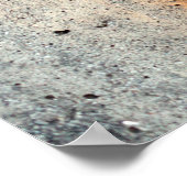 Grunge Wand Hintergrund mit Rostbüscheln Poster (Ecke)