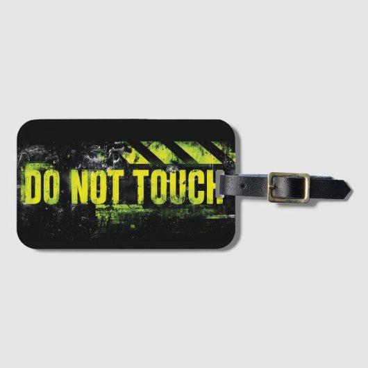Grunge Warnzeichen "Keine Touch" Gepäckanhänger (Vorderseite (Horizontal))