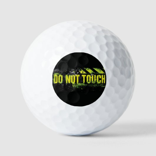 Grunge Warnzeichen "Keine Touch" Golfball (Vorderseite)