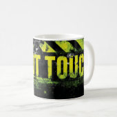 Grunge Warnzeichen "Keine Touch" Kaffeetasse (VorderseiteRechts)