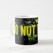 Grunge Warnzeichen "Keine Touch" Kaffeetasse (Vorderseite Links)