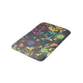 Grunge Wasserfarbe: Farbenfrohe Flecken Muster. Badematte (Schrägansicht)