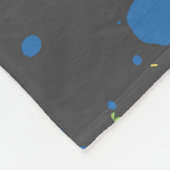 Grunge Wasserfarbe: Farbenfrohe Flecken Muster. Fleecedecke (Ecke)