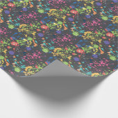 Grunge Wasserfarbe: Farbenfrohe Flecken Muster. Geschenkpapier (Ecke)