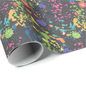 Grunge Wasserfarbe: Farbenfrohe Flecken Muster. Geschenkpapier (Rolleneckpunkt)