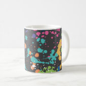 Grunge Wasserfarbe: Farbenfrohe Flecken Muster. Kaffeetasse (VorderseiteRechts)