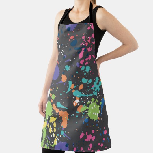 Grunge Wasserfarbe: Farbenfrohe Flecken Muster. Schürze (InSitu)