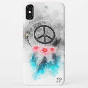 *~* Grunge Watercolor Friedenszeichen Federn Blume Case-Mate iPhone Hülle